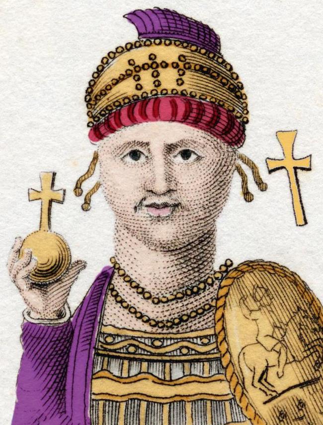 查士丁尼一世.他组织编纂的《国法大全》是罗马法的重要典籍